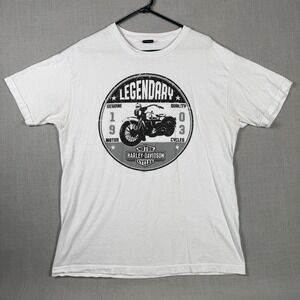 Harley-Davidson Shirt Mens Medium White Legendary Diamondback Eagle Graphic